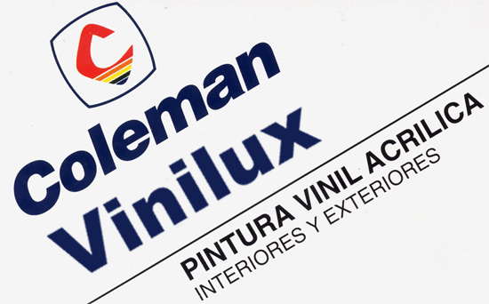 Coleman Vinilux, pinturas vinil acrilicas, interiores, exteriores